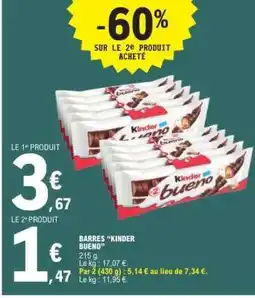 E.Leclerc Barres Kinder Bueno offre