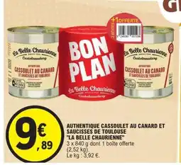E.Leclerc AUTHENTIQUE CASSOULET AU CANARD ET SAUCISSES DE TOULOUSE “LA BELLE CHAURIENNE” offre