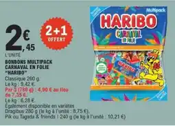 E.Leclerc BONBONS MULTIPACK CARNAVAL EN FOLIE HARIBO offre