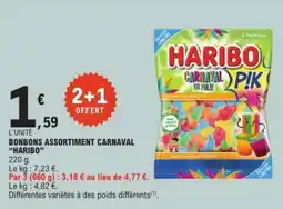 E.Leclerc BONBONS ASSORTIMENT CARNAVAL “HARIBO” offre