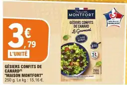 E.Leclerc GÉSIERS CONFITS DE CANARD MAISON MONTFORT offre