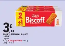 E.Leclerc Biscuits Speculoos Biscoff Lotus offre