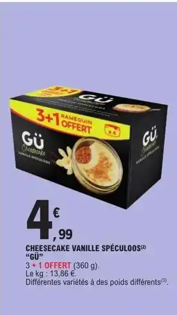 E.Leclerc CHEESECAKE VANILLE SPÉCULOOS offre