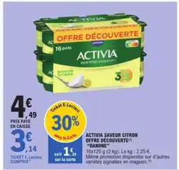 E.Leclerc ACTIVIA SAVEUR CITRON OFFRE DÉCOUVERTE offre