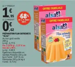 E.Leclerc PRÉPARATION FLAN ENTREMETS ALSA offre