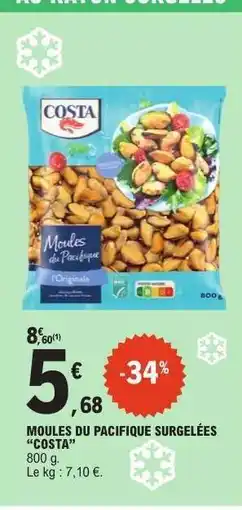 E.Leclerc MOULES DU PACIFIQUE SURGELÉES “COSTA” offre