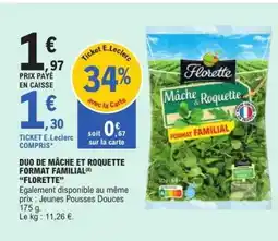 E.Leclerc Duo de Mâche et Roquette Format Familial Florette offre