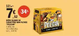 E.Leclerc BIÈRE BLONDE DE CARACTERE NON-FILTRÉE “PELICAN” offre