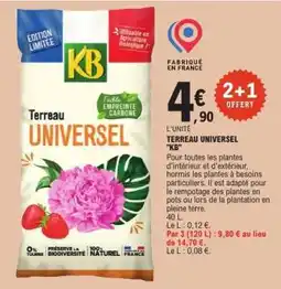 E.Leclerc TERREAU UNIVERSEL KB offre