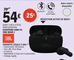 E.Leclerc ÉCOUTEURS SANS FIL VIBE BEAM 2 offre