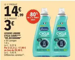 E.Leclerc LESSIVE LIQUIDE CYCLE COURT “DR. BECKMANN” offre