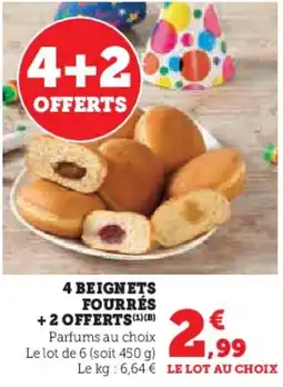 Hyper U 4 beignets fourrés offre