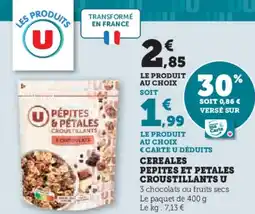 Hyper U Cereales pepites et petales croustillants u offre