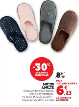 Hyper U Mules adulte offre