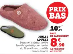 Hyper U Mules adulte offre