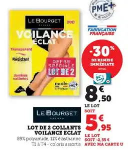 Hyper U Lot de 2 collants voilance eclat offre