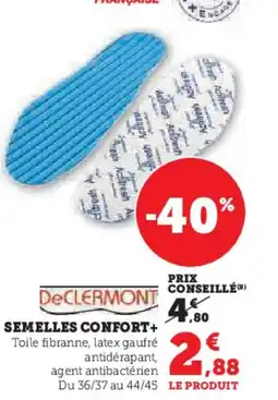 Hyper U Semelles confort offre