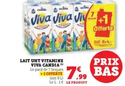 Hyper U Lait uht vitamine viva candia offre