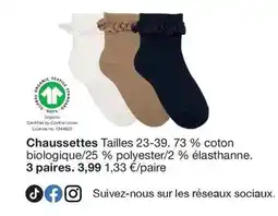 Zeeman Chaussettes tailles offre
