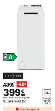 BUT Orange - lave-linge top offre