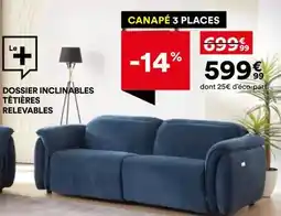 BUT Dossier inclinables tètieres relevables offre