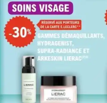 Gammes démaquillants hydragenist supra-radiance et arkeskin lierac