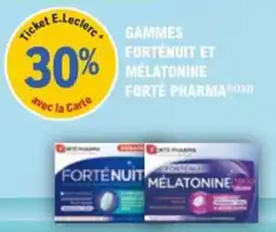 E.Leclerc Parapharmacie Gammes forténuit et mélatonine forté pharma offre