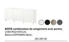 IKEA Bestà combinaison de rangement avec portes offre