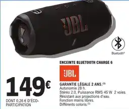 E.Leclerc Espace Culturel Enceinte bluetooth charge 6 jbl offre