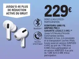 E.Leclerc Espace Culturel Ecouteurs sans fil airpods pro 3 offre