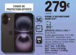 E.Leclerc Espace Culturel Iphone 12 reconditionné grade éco offre