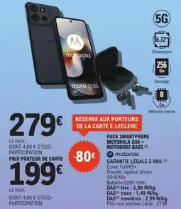 E.Leclerc Espace Culturel Pack smartphone motorola g56 + motobuds bass offre