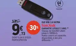 E.Leclerc Espace Culturel Cle usb 3.0 ultra sandisk offre