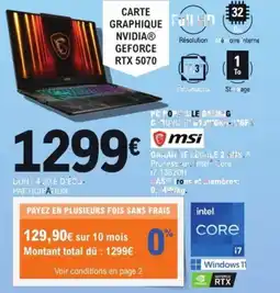E.Leclerc Espace Culturel Pc portable gaming msi offre