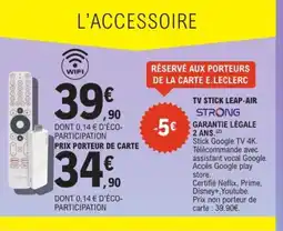 E.Leclerc Espace Culturel Tv stick leap-air strong offre