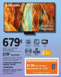 E.Leclerc Espace Culturel Tv neo qled 55qn70f 55" offre