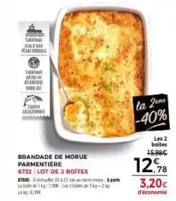 Thiriet Brandade de morue parmentière offre