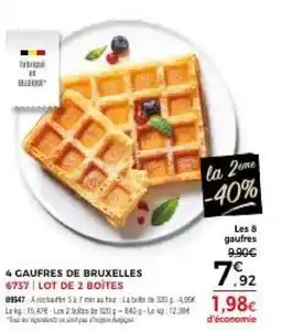 Thiriet 4 gaufres de bruxelles offre
