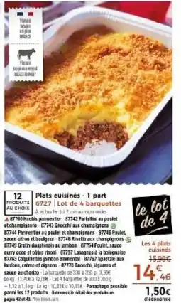 Thiriet Plats cuisinés - 1 part offre