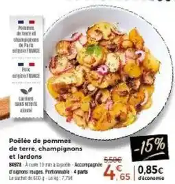 Thiriet Poêlée de pommes de terre, champignons et lardons offre