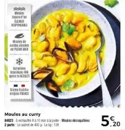 Thiriet Moules au curry offre