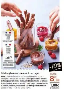 Thiriet Sticks glaces et sauces a partager offre