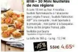 Thiriet 30 mini feuilletés de nos régions offre