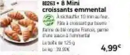 Thiriet 8 mini croissants emmental offre