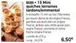 Thiriet 15 mini quiches lorraines lardons,emmental offre