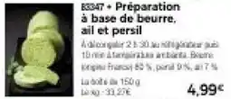 Thiriet Préparation à base de beurre. ail et persil offre