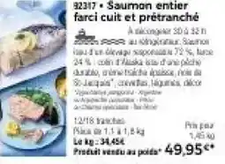 Thiriet Saumon entier farci cuit et prétranché offre