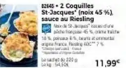 Thiriet 2 coquilles st-jacques noix 45 % sauce au riesling offre