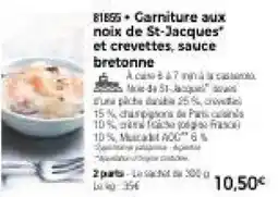 Thiriet Garniture aux noix de St-Jacques" et crevettes, sauce bretonne offre