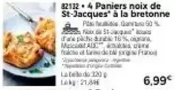 Thiriet 4 paniers noix de st-jacques à la bretonne offre